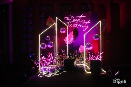 Backdrop and Signage — After Party decor — Alila Diwa Goa